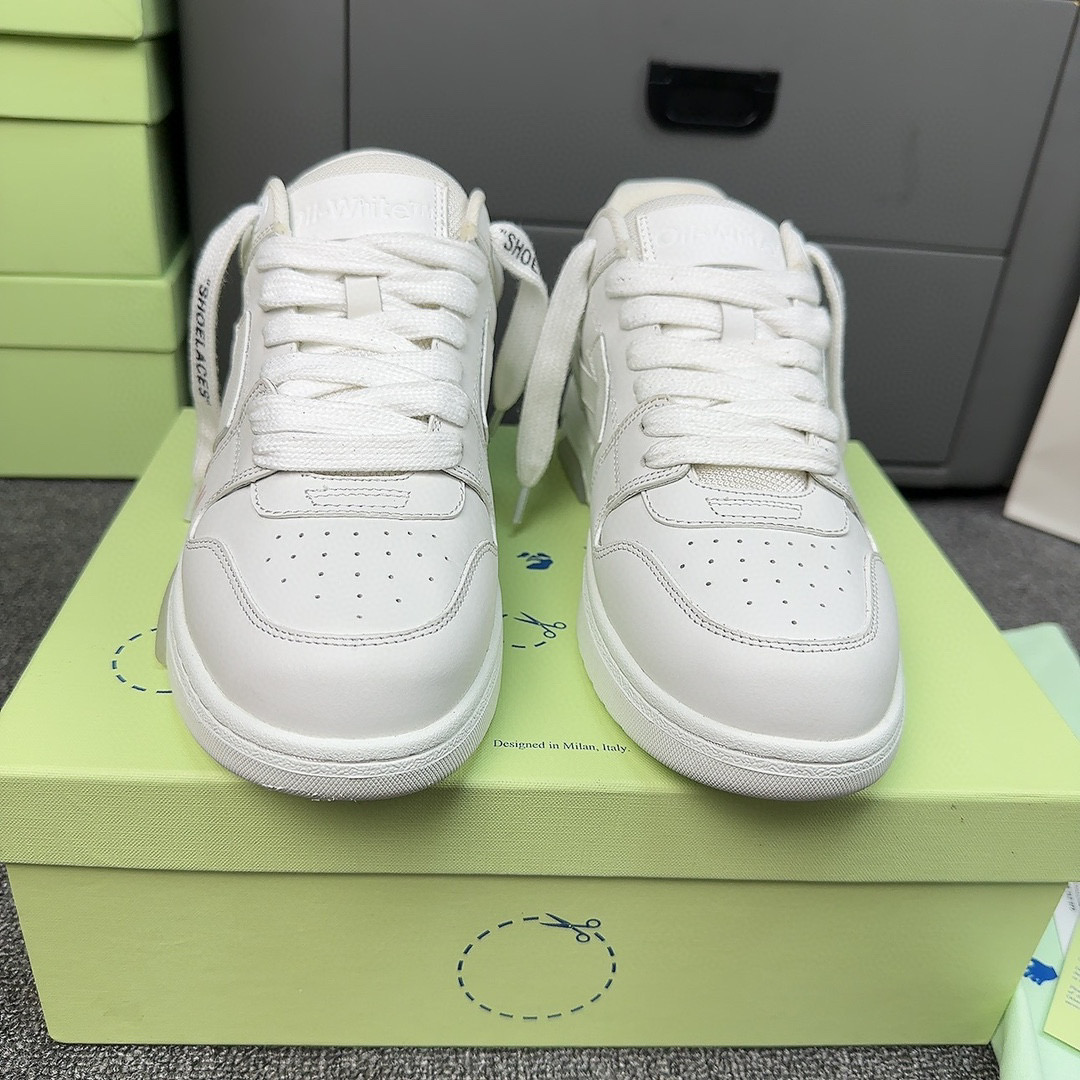OFF-WH*TE Out Of Office OOO Low Tops For Walking White Pink