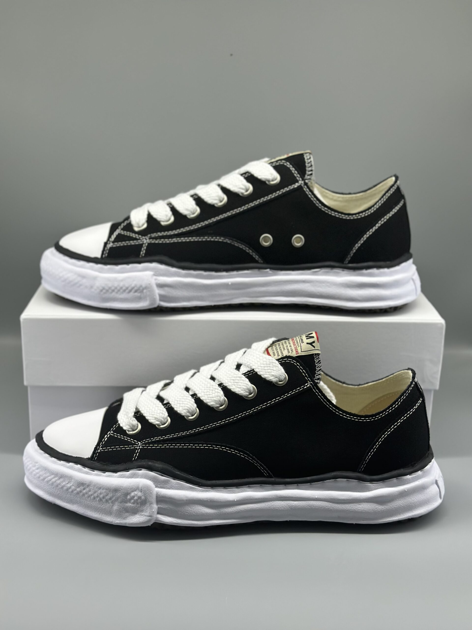 Maison Mihara Yasuhiro Peterson OG Sole Canvas Low Black A05FW702