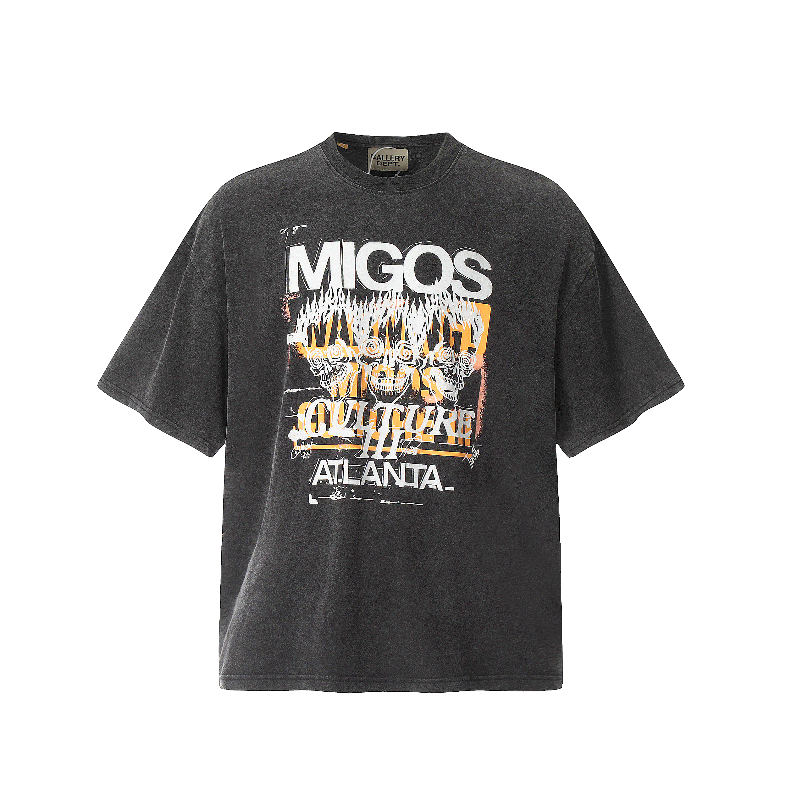 Gallery Dept. Print Washed Black T-shirt D42
