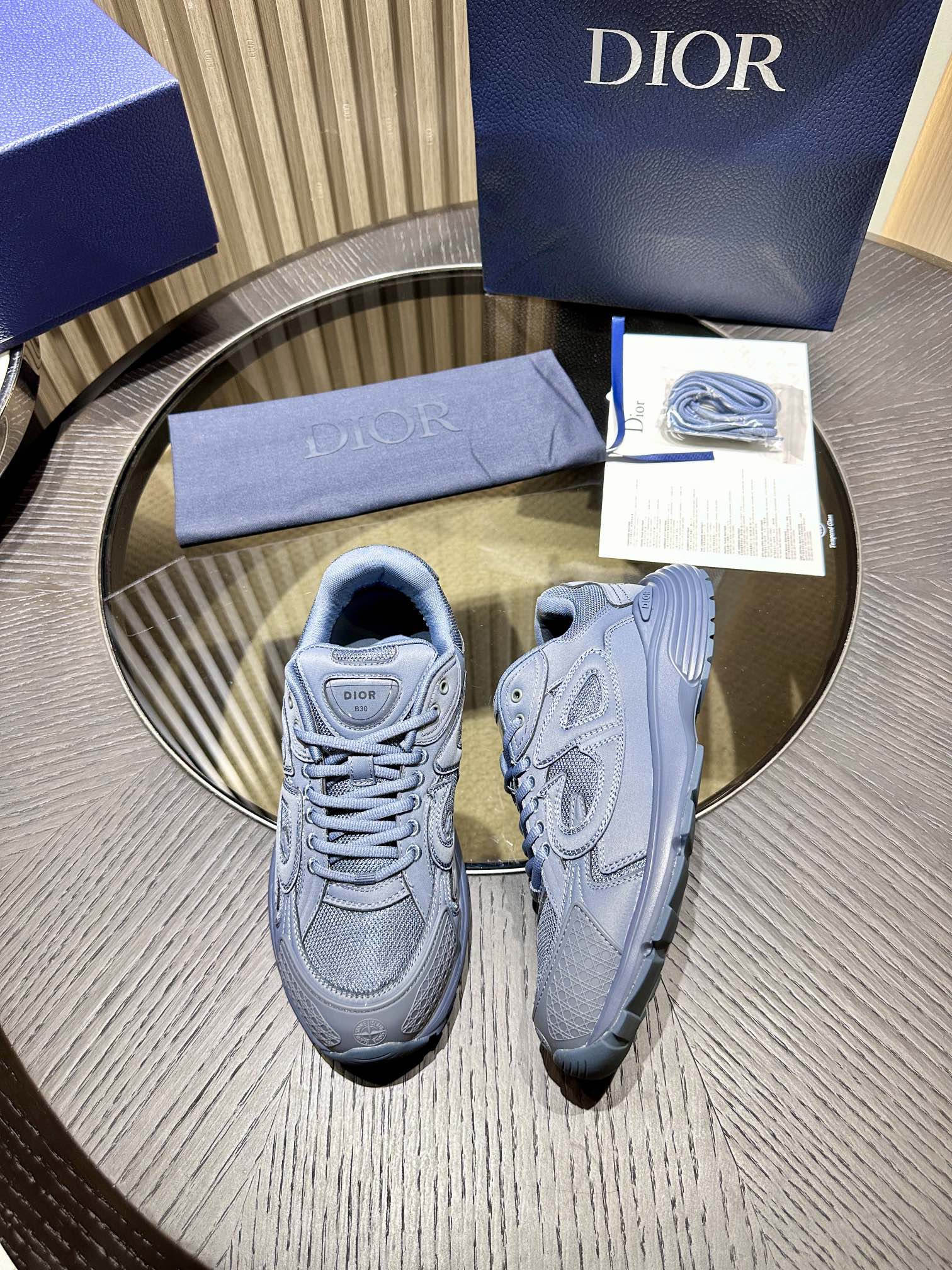 Dior x Stone Island B30 Sneaker Blue 3SN279ZAN_H557
