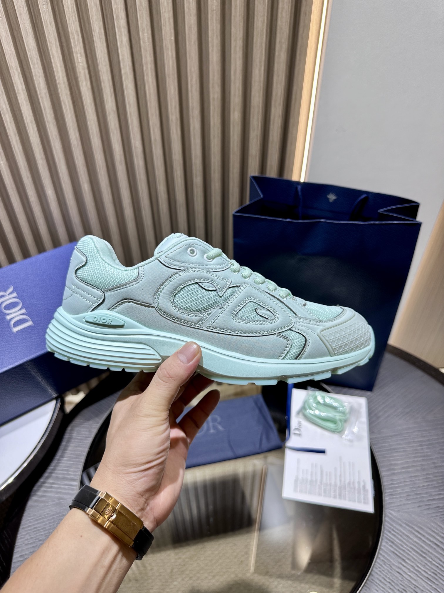 Dior x Stone Island B30 Sneaker Light Green 3SN279ZAN_H440